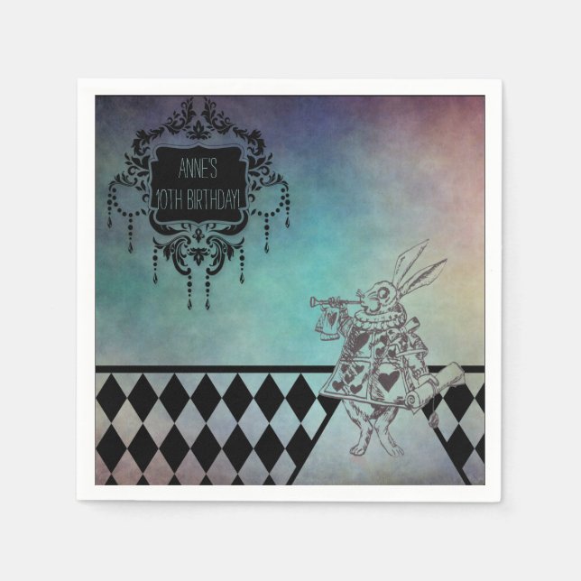 Serviettes Jetables Alice au Pays des merveilles (Devant)