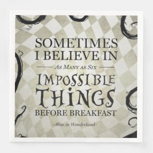 Serviettes Jetables Alice dans les serviettes du pays des merveilles