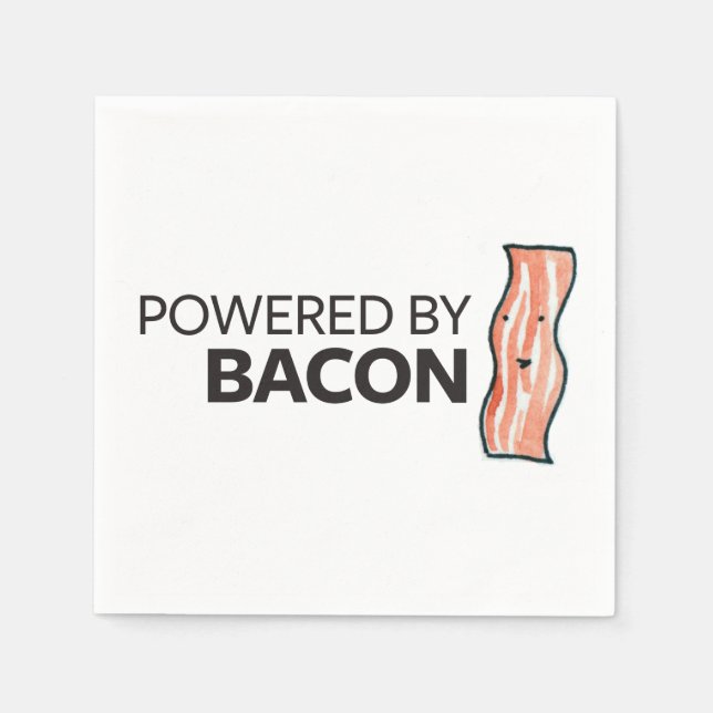 Serviettes Jetables Alimenté par Bacon (Devant)