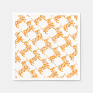Serviettes Jetables Aloha-Doxie-Orange