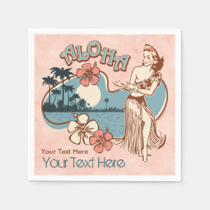 Serviettes Jetables Aloha Hula