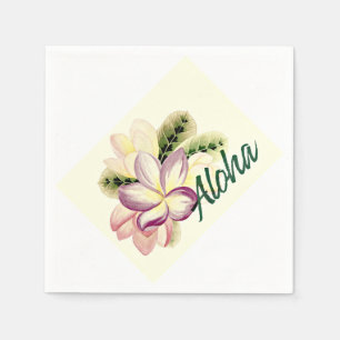 Serviettes Jetables Aloha Plumeria