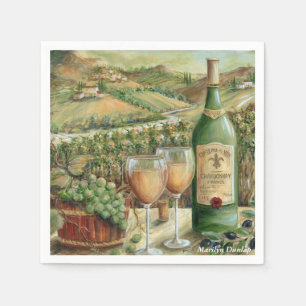 Serviettes Jetables Amateurs de vin blancs