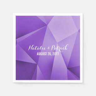 Serviettes Jetables Amethyst Jewel Tones Mariage Papier Napkins
