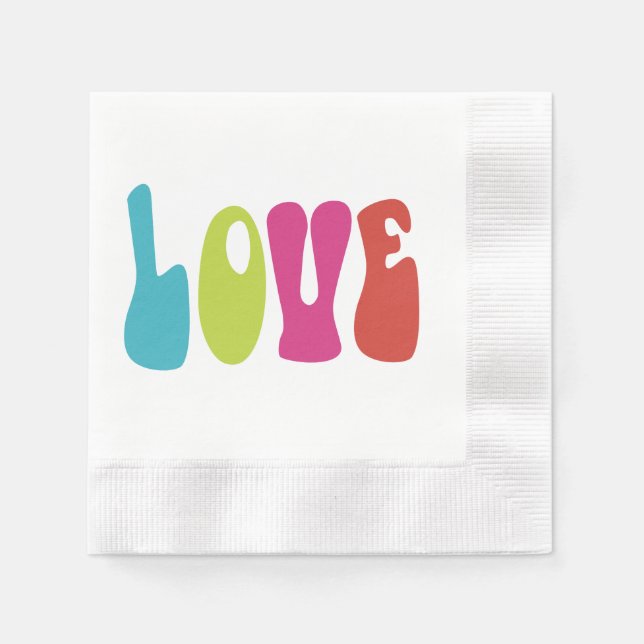 Serviettes Jetables Amour (Devant)