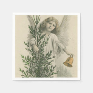 Serviettes Jetables Ange vintage de Noël