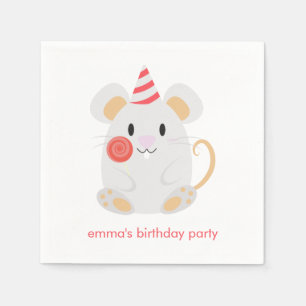 Serviettes Jetables Anniversaire de enfant mignon de souris