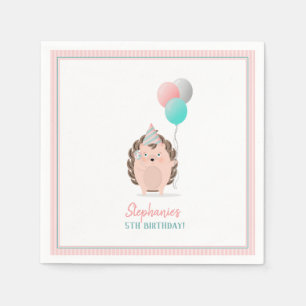 Serviettes Jetables Anniversaire du Hérisson mignon