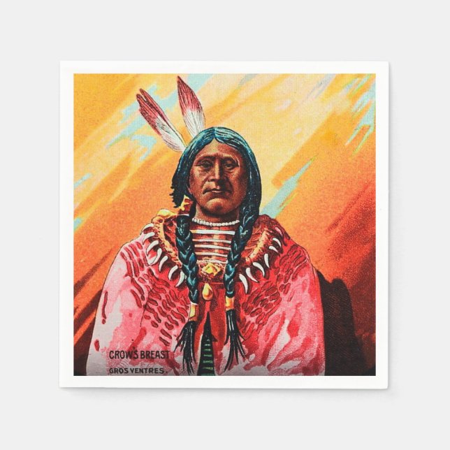 Serviettes Jetables Antique Verre de lanterne magique Slide Crows Brea (Devant)