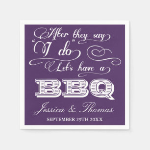 Serviettes Jetables Après Qu'Ils Disent Que Je Fais Un BBQ ! -Pourpre