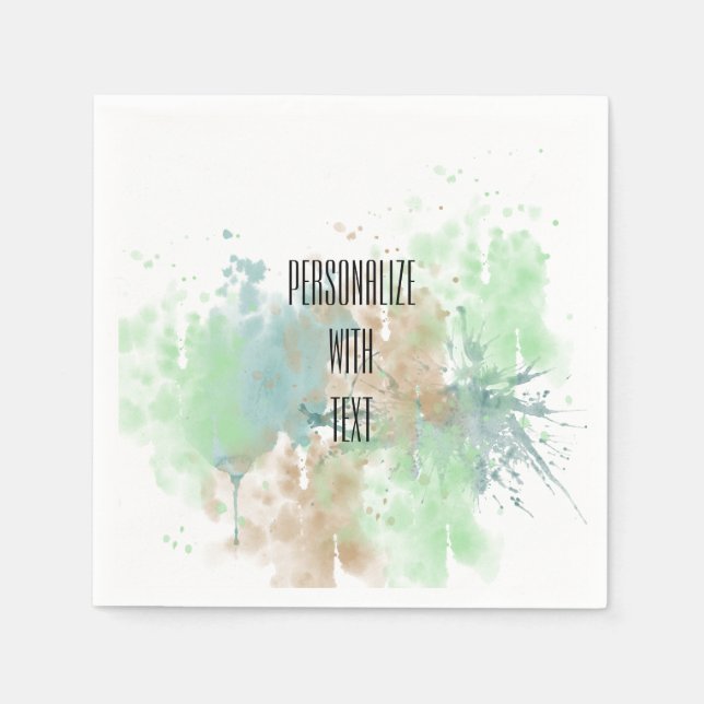 Serviettes Jetables Aquarelle (Devant)