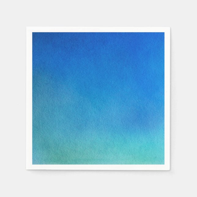 Serviettes Jetables Aquarelle bleue Ombre (Devant)