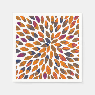 Serviettes Jetables Aquarelle brosse traits - effet rouillé