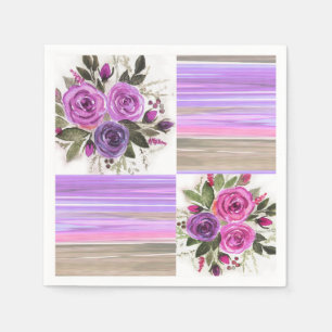 Serviettes Jetables Aquarelle. Patchwork.