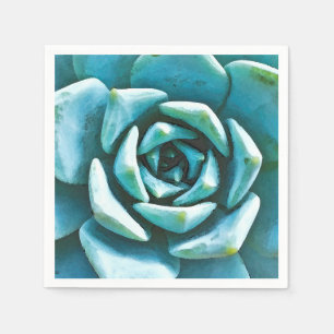 Serviettes Jetables Aquarelle Succulente