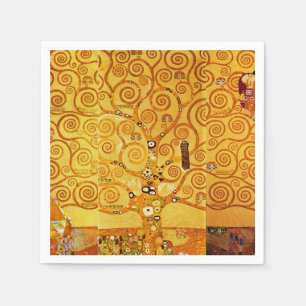 Serviettes Jetables Arbre de vie Gustav Klimt Nouveau