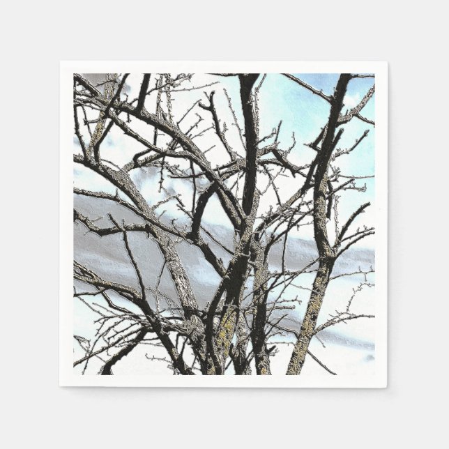 SERVIETTES JETABLES ARBRES (Devant)