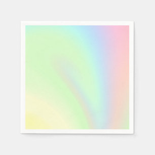 Serviettes Jetables Arc-en-ciel pastel de couleur
