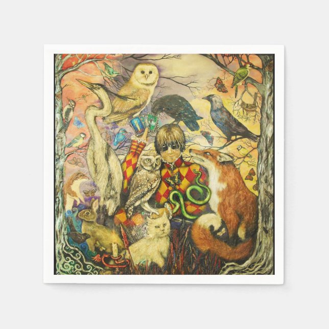 Serviettes Jetables Arlequin (Devant)