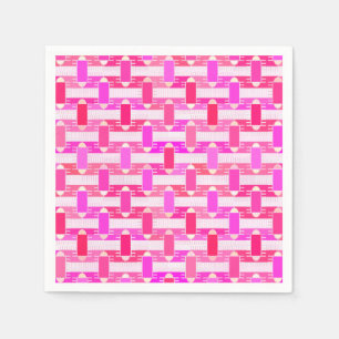 Serviettes Jetables Art Déco chic industriel - rose, fuchsia, orchidée