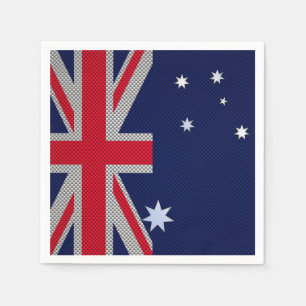 Serviettes Jetables Australie Design en fibre de carbone Style Chrome