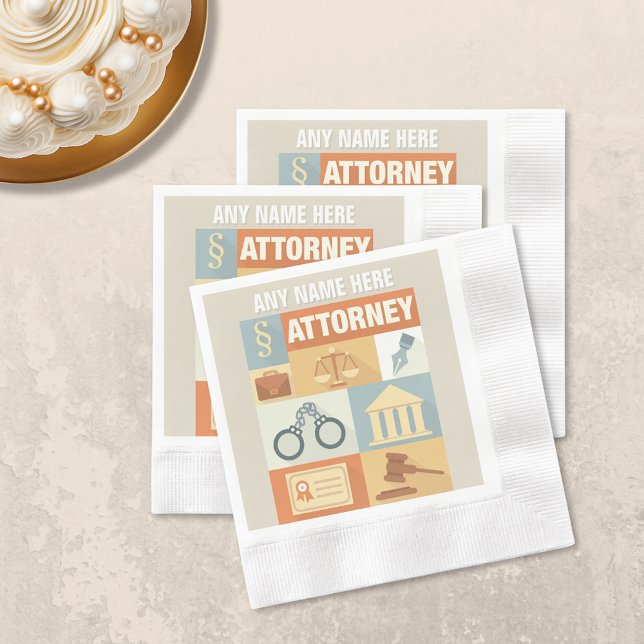 Serviettes Jetables Avocat professionnel Iconic Conçu (Créateur téléchargé)