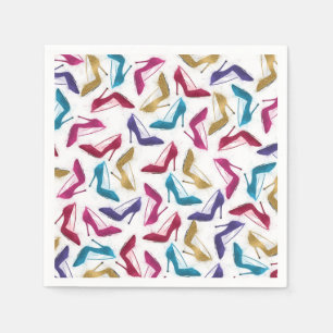 Serviettes Jetables Awesome moderne aquarelle ceinture talon haute cha