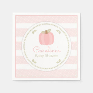 Serviettes Jetables Baby shower Citrouille rose Napkin