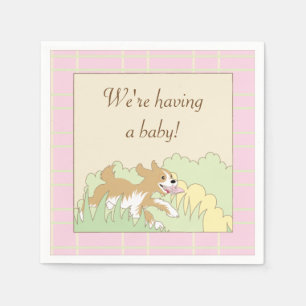 Serviettes Jetables Baby shower Cocktail serviettes/rose Construire un