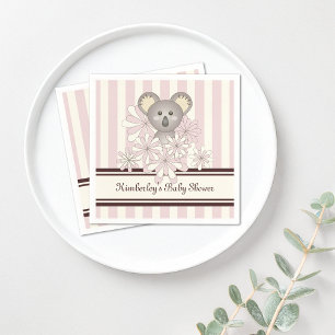 Serviettes Jetables Baby shower de fille mûre  Rose Anniversaire de e