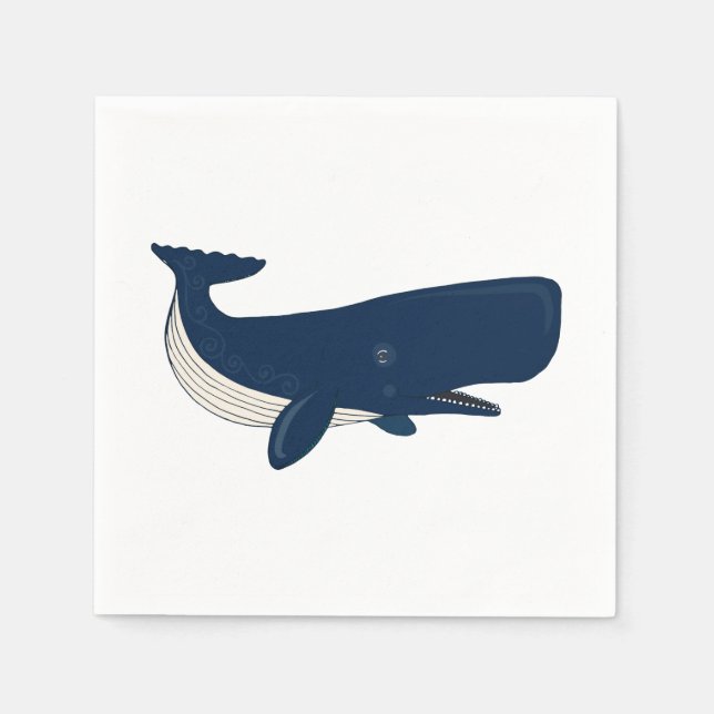 Serviettes Jetables Baleine (Devant)