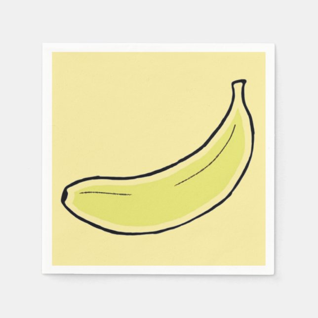 Serviettes Jetables Banane (Devant)