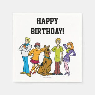 Serviettes Jetables Bande entière 14 Mystery Inc