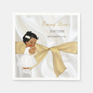 Serviettes Jetables Baptême Africaine Américaine Fille Baptême Christe