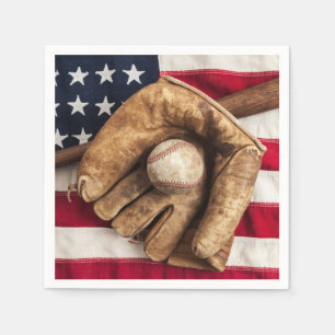 Serviettes Jetables Baseball vintage