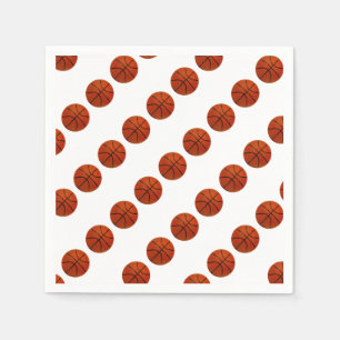 Serviettes Jetables Basket-ball orange usé