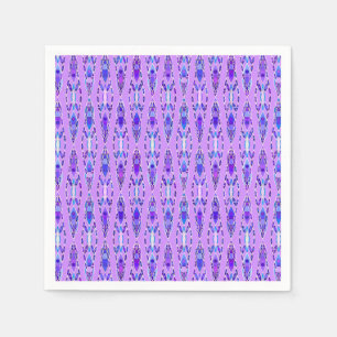 Serviettes Jetables Batik Tribal - Lavande, Bleu et Violet