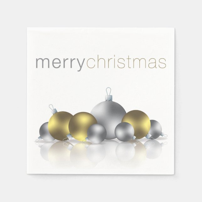 Serviettes Jetables Bauble de Noël (Devant)
