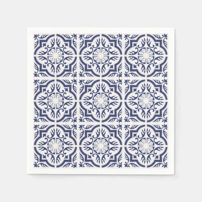 Serviettes Jetables Beau Azulejos Napkin (Devant)