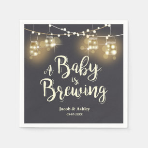 Serviettes Jetables Bébé brasse barbecue Baby shower couples serviette