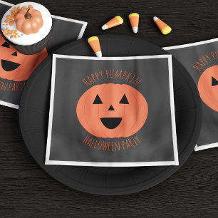 Serviettes Jetables Belle Citrouille Joyeuse Halloween Party Napkins