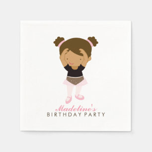 Serviettes Jetables Belle Danse de Ballet Fête d'Anniversaire