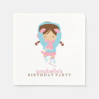 Belle Figure Skater Fête d'anniversaire de fille