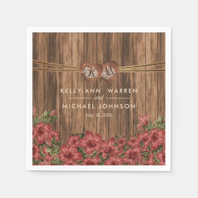 Serviettes Jetables Belle Lys Rose Dusty (Devant)