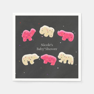 Serviettes Jetables Biscuits d'animaux sautinés 1er anniversaire fête