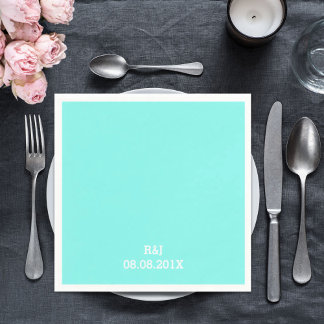 Serviettes Jetables bleu d'oeuf de robin bleu turquoise aqua bleu mari