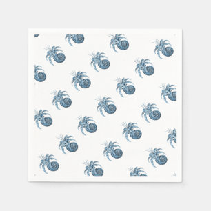 Serviettes Jetables Bleu poisson côtier mer marine de l'alimentation