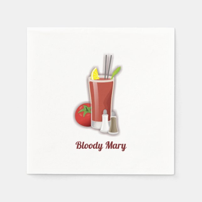 Serviettes Jetables Bloody Mary (Devant)