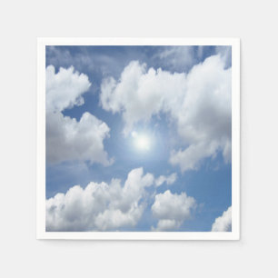 Serviettes Jetables Blue Heaven Nuages + vos idées