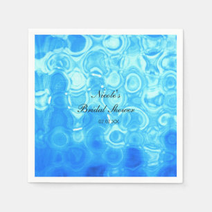Serviettes Jetables Blue Vintage Rétro Glamor Fashion Circle Art